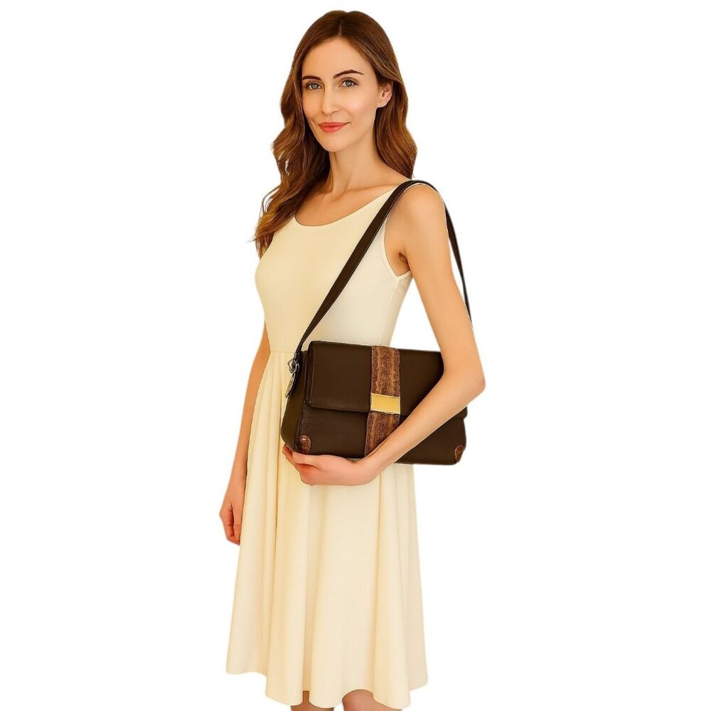 Lorenzo Coll Bag Vintage Leather Shoulder Handbag Purse WOMEN'S WOMAN'S